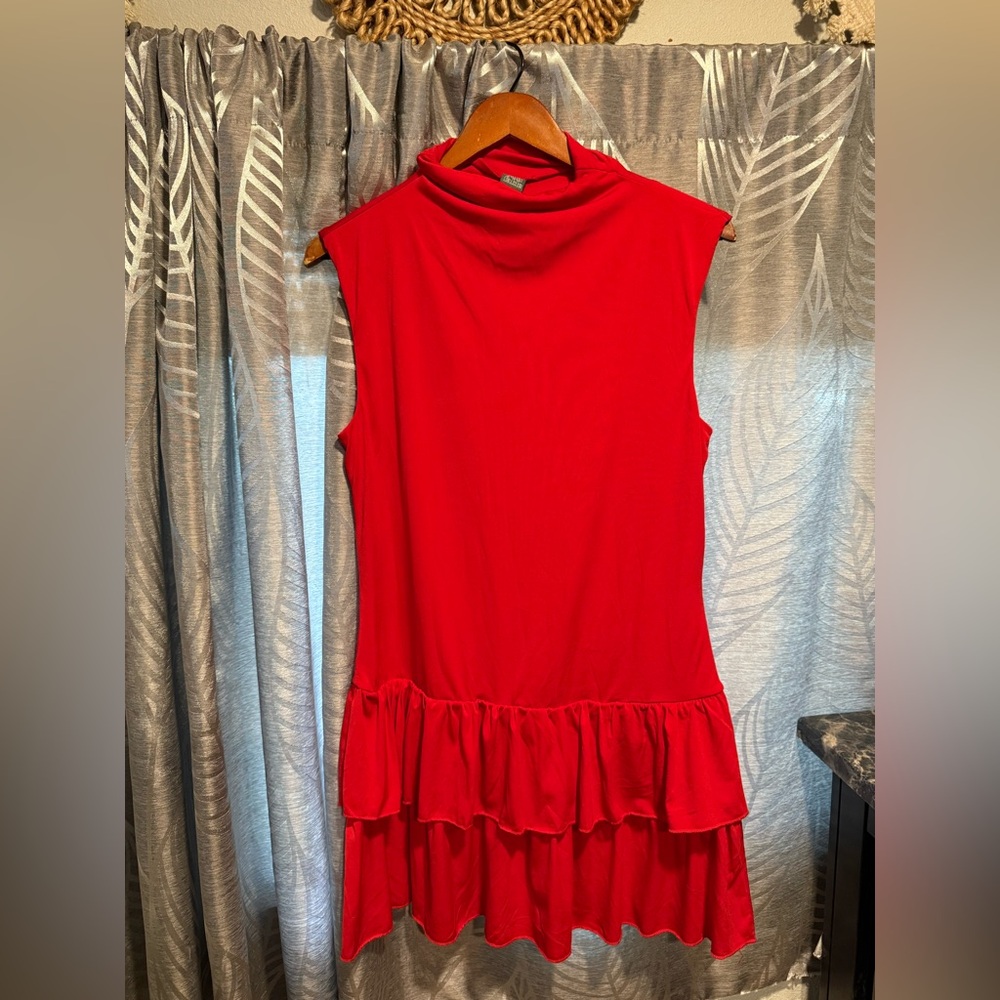 Wild Fable Red Sleeveless Midi Dress